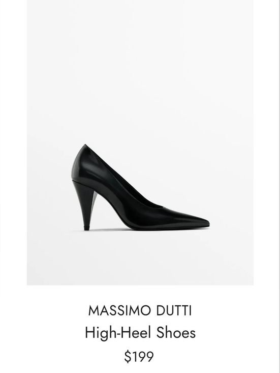 Massimo Dutti STUDIO | Pointed Toe Architectural Heel Pumps | 90s Minimalism - Picture 13 of 13